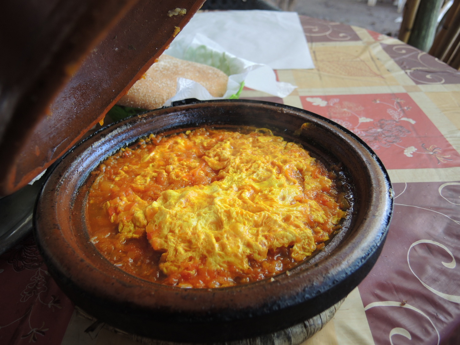 Berber omelet in Ouzoud