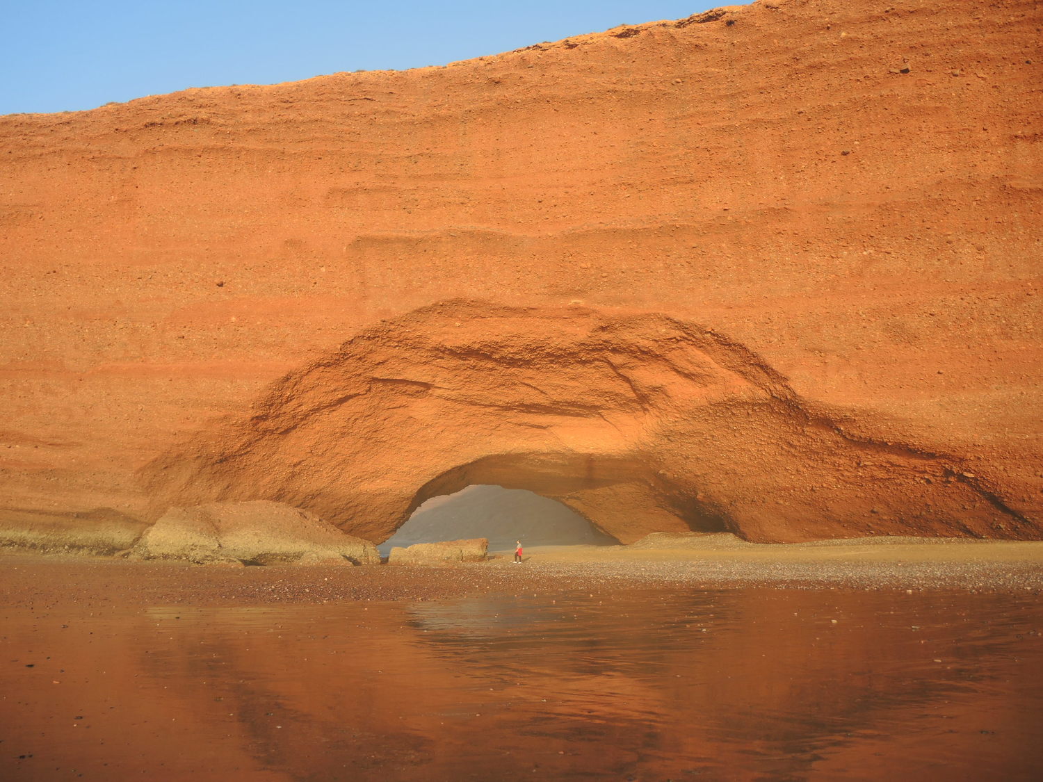 Sunlit arcs in Legzira