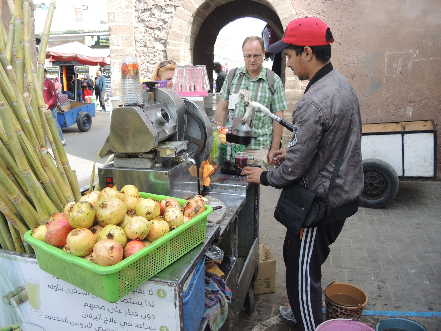 Freshly squeezed pomengranate juice in Essaouira