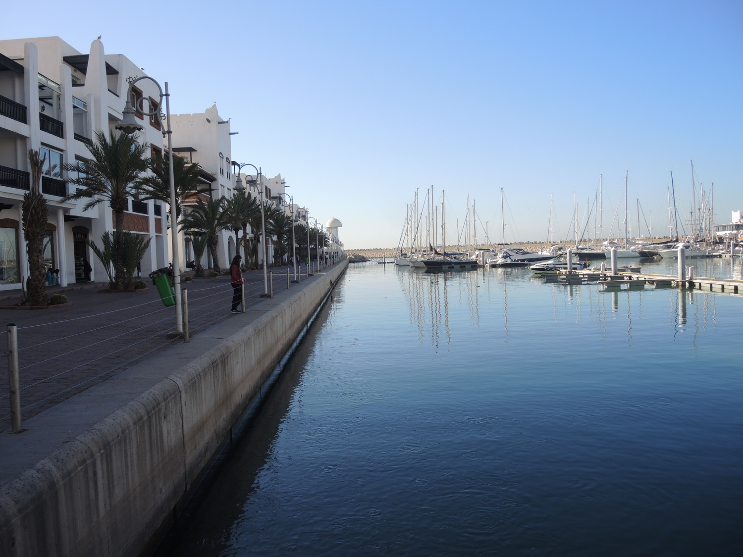 The coast of the yacht dock in Agadir