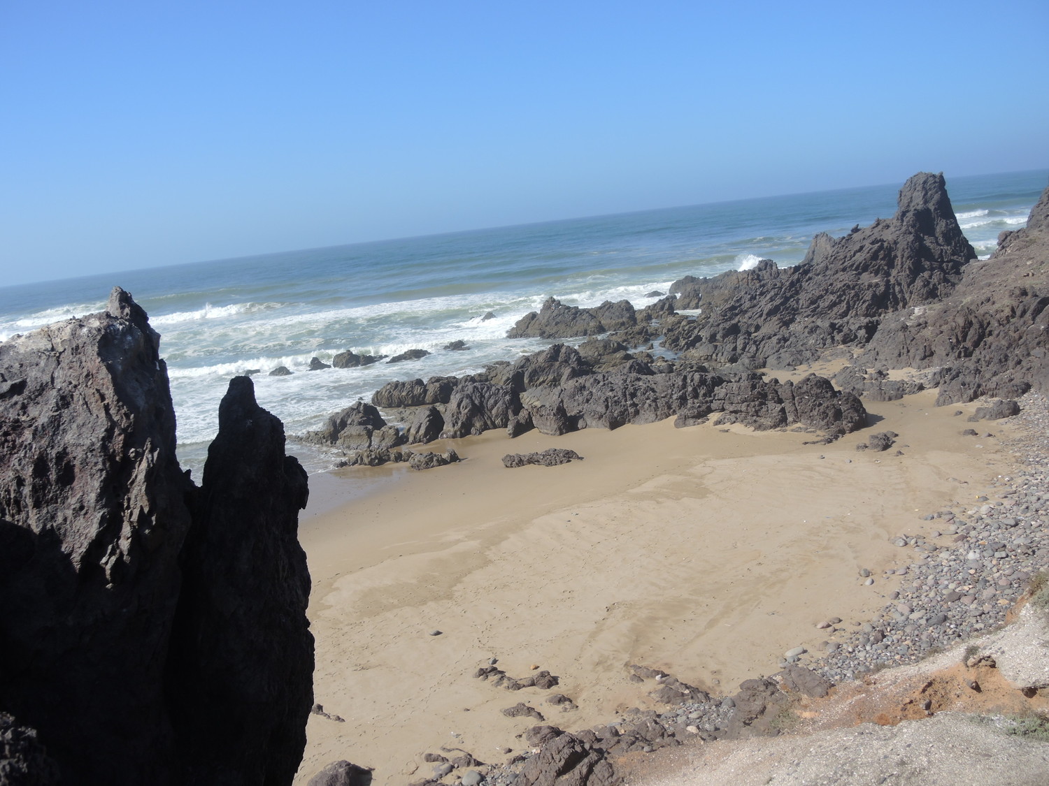 a viewpoint near the Atlantic Ocean on the way to Sidi Ifni