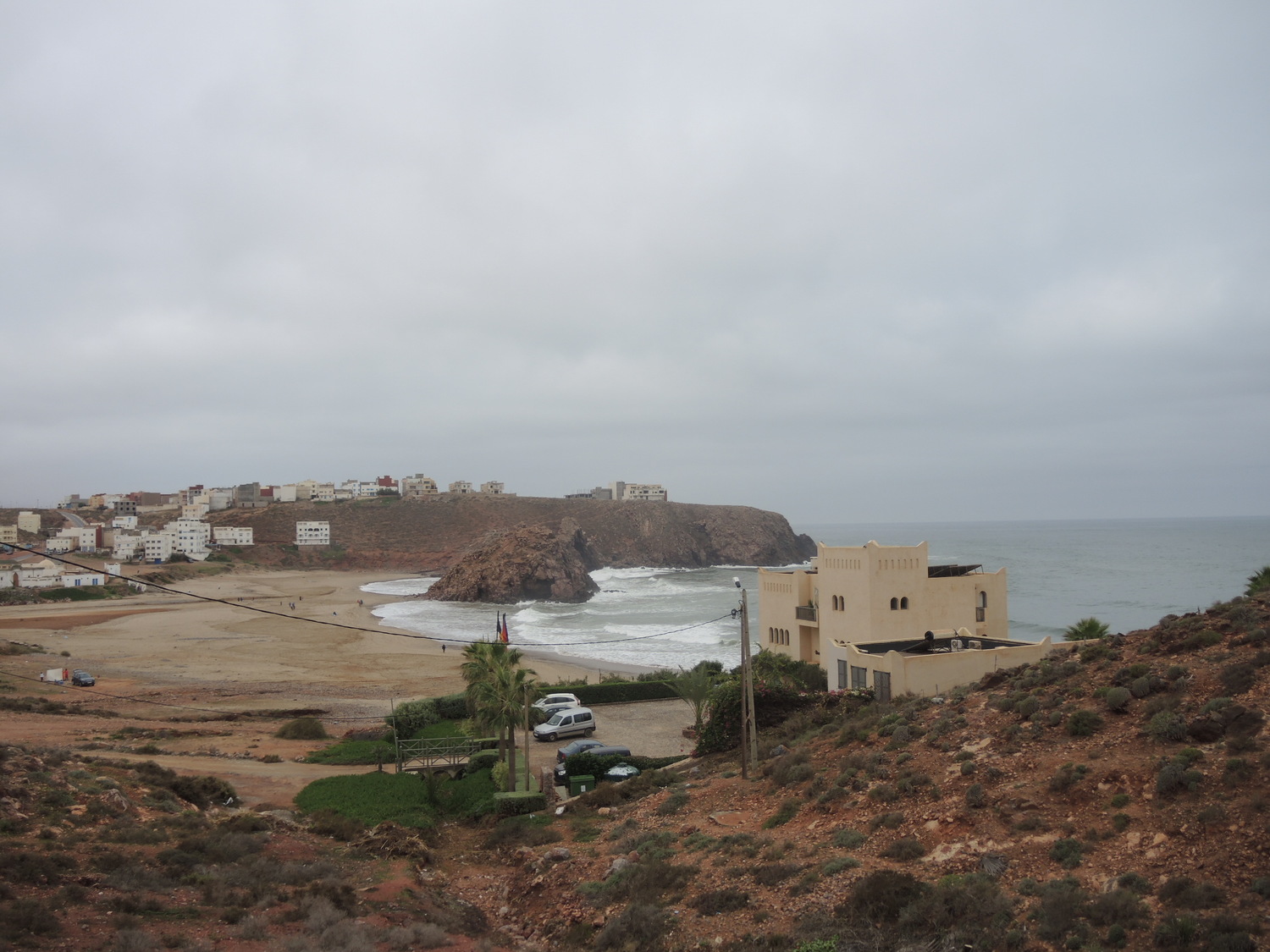 Mirleft beach and a luxurious hotel