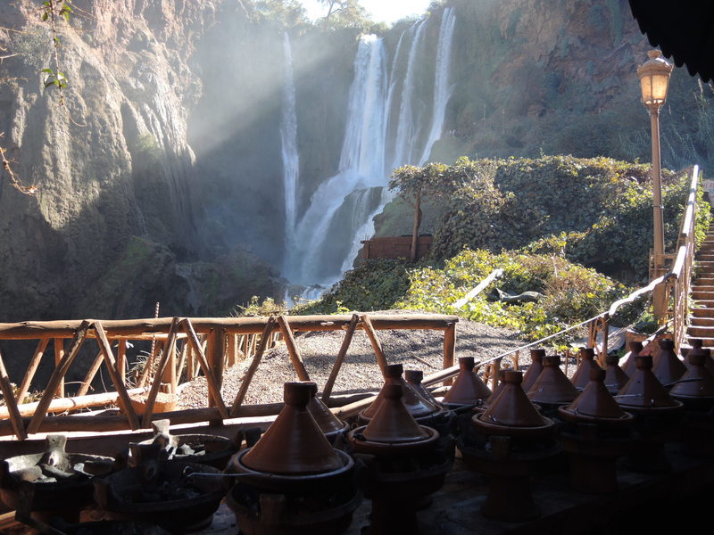 A restaurant with a view to Ouzoud waterfalls