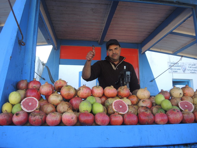 Fresh pomegranate juice stand