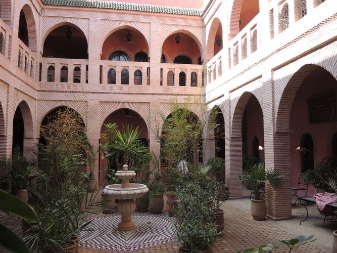 Inside patio of a riad