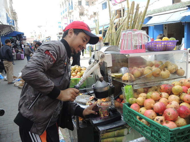 Fresh juice in Moroccan streets