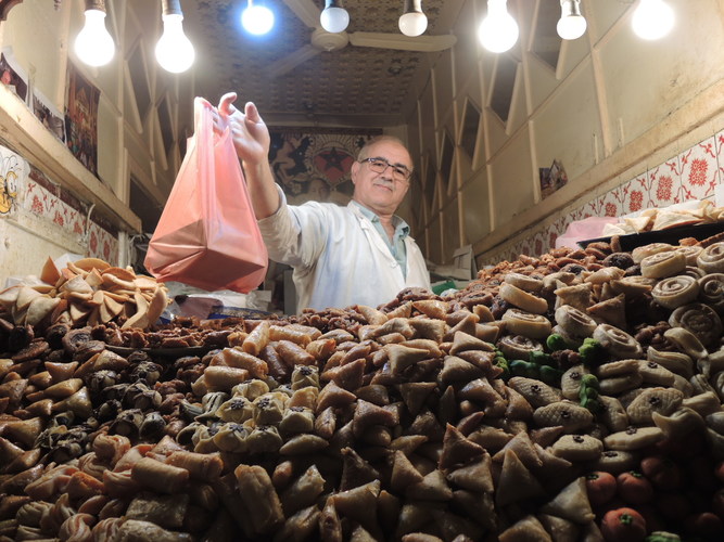 Sweets stand in Marrakech