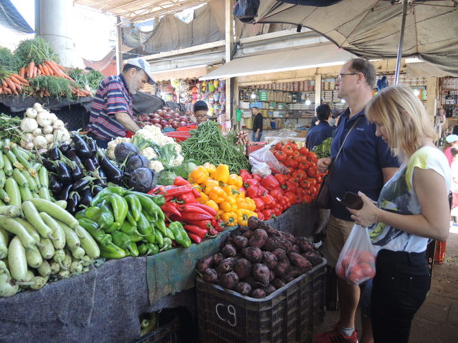 Vegetables in El Massira fish market
