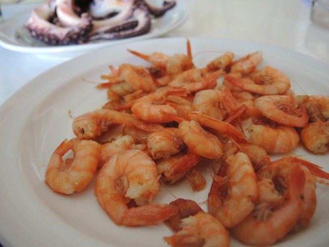 Delicious homemade shrimp in Morocco