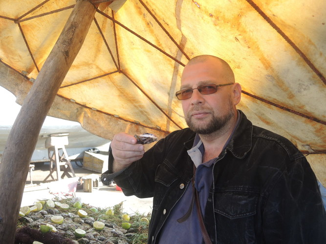 Enjoying oysters in Essaouira