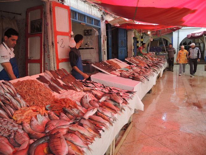 Fish market in Essaouira