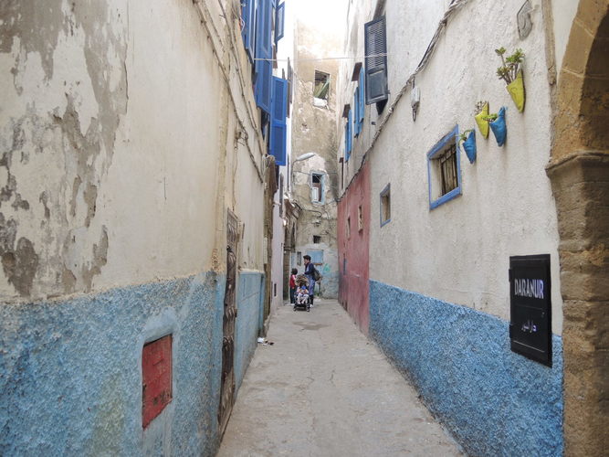 Street of the medina in Essaouira