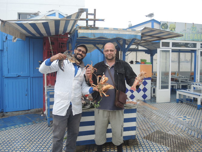 Buying langouste in Essaouira