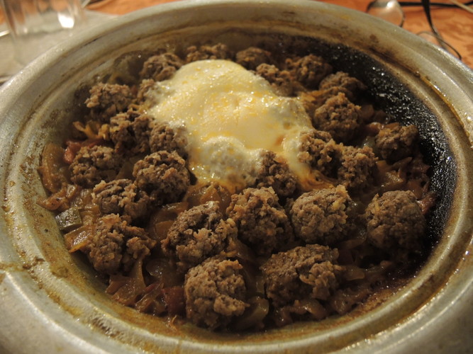 Minced meat tagine in the Atlas Mountains