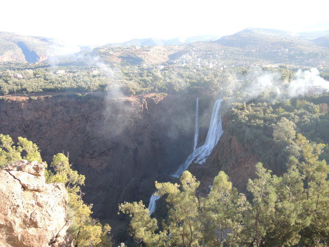 Ouzoud waterfall from the top in Morocco