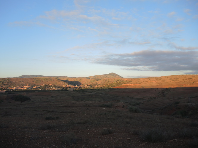 Sunset from the cliffs in the Atlas Mountains