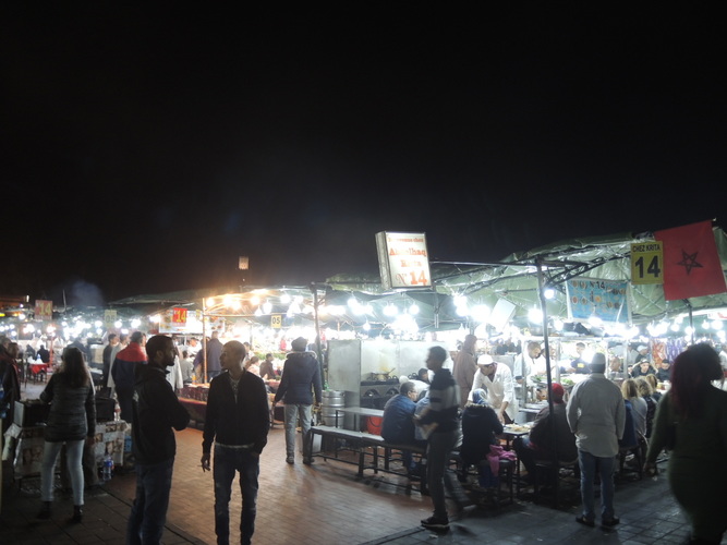 Jamaa El Fna market at night