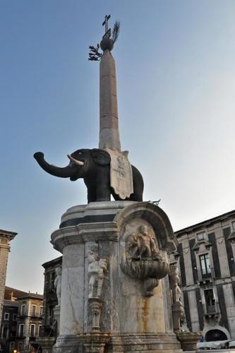 The fountain of elephant in Catania