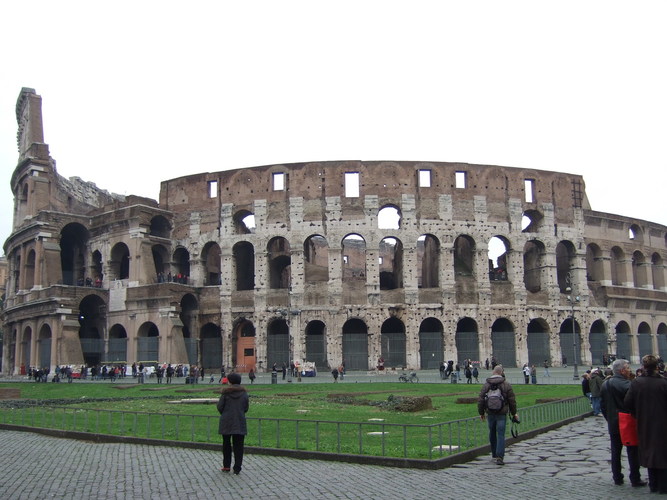 Coliseum Rome in winter time