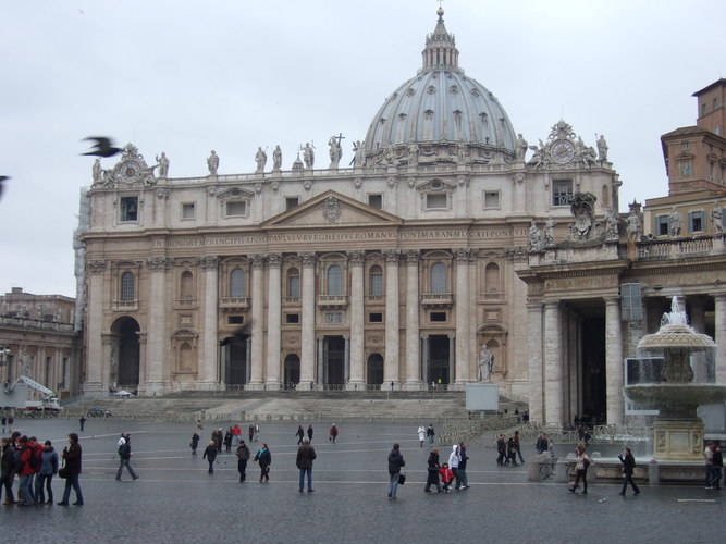 Peter's Square and f St. Peter's Basilica in the Vatican City