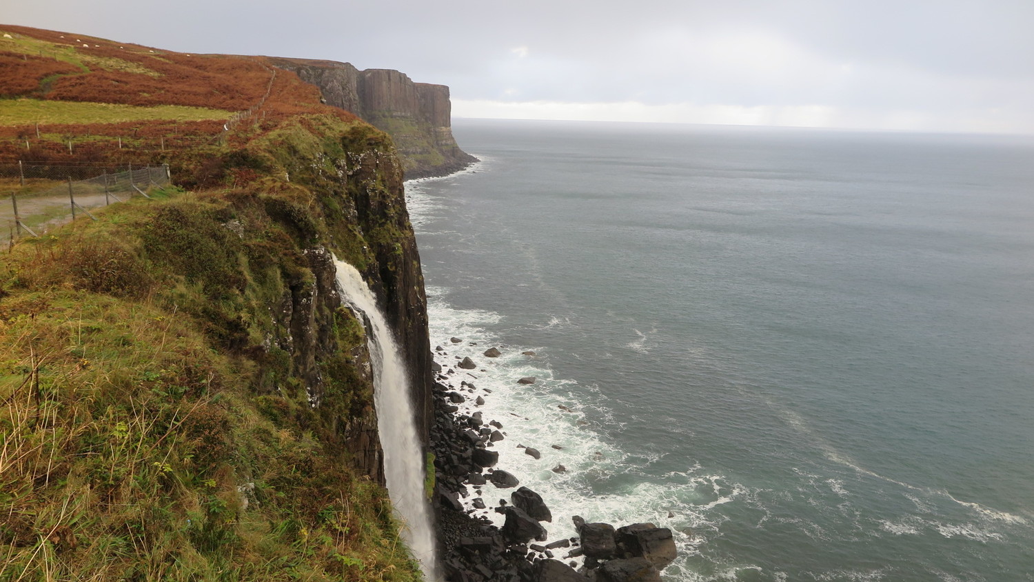 Scotland by car. Isle of Skye Kilt Rock