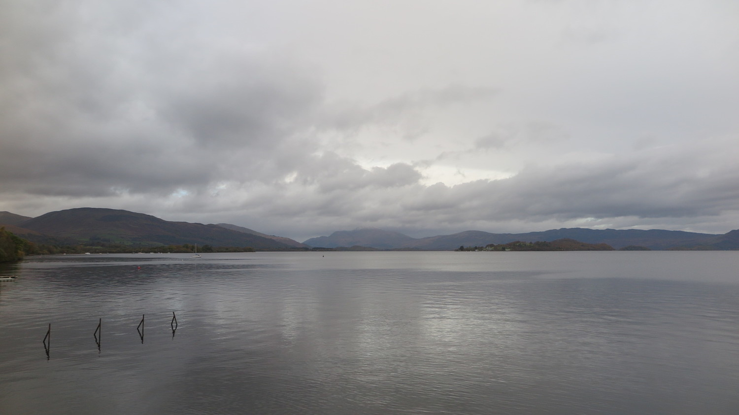Scotland by car. Loch Lomond lake
