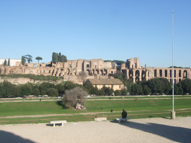 Tourist attractions. Palatine Hill with the Palace of Tiberius
