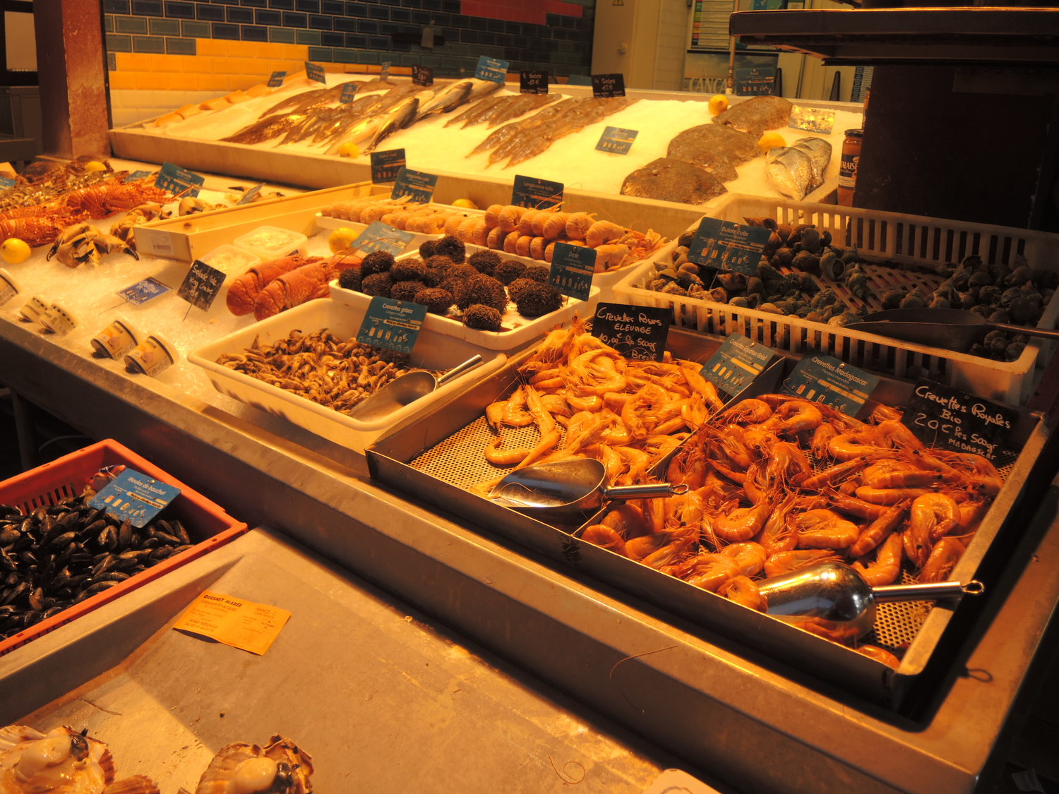 Seafood market in Trouville, Normandy