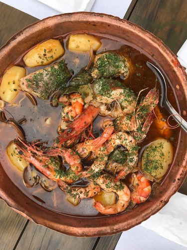 Thing to eat in Portugal. Arroz de Marisco stew of vegetables and sea food