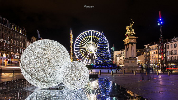 The Clermont Ferrand Jaude Sqaure at Christmas