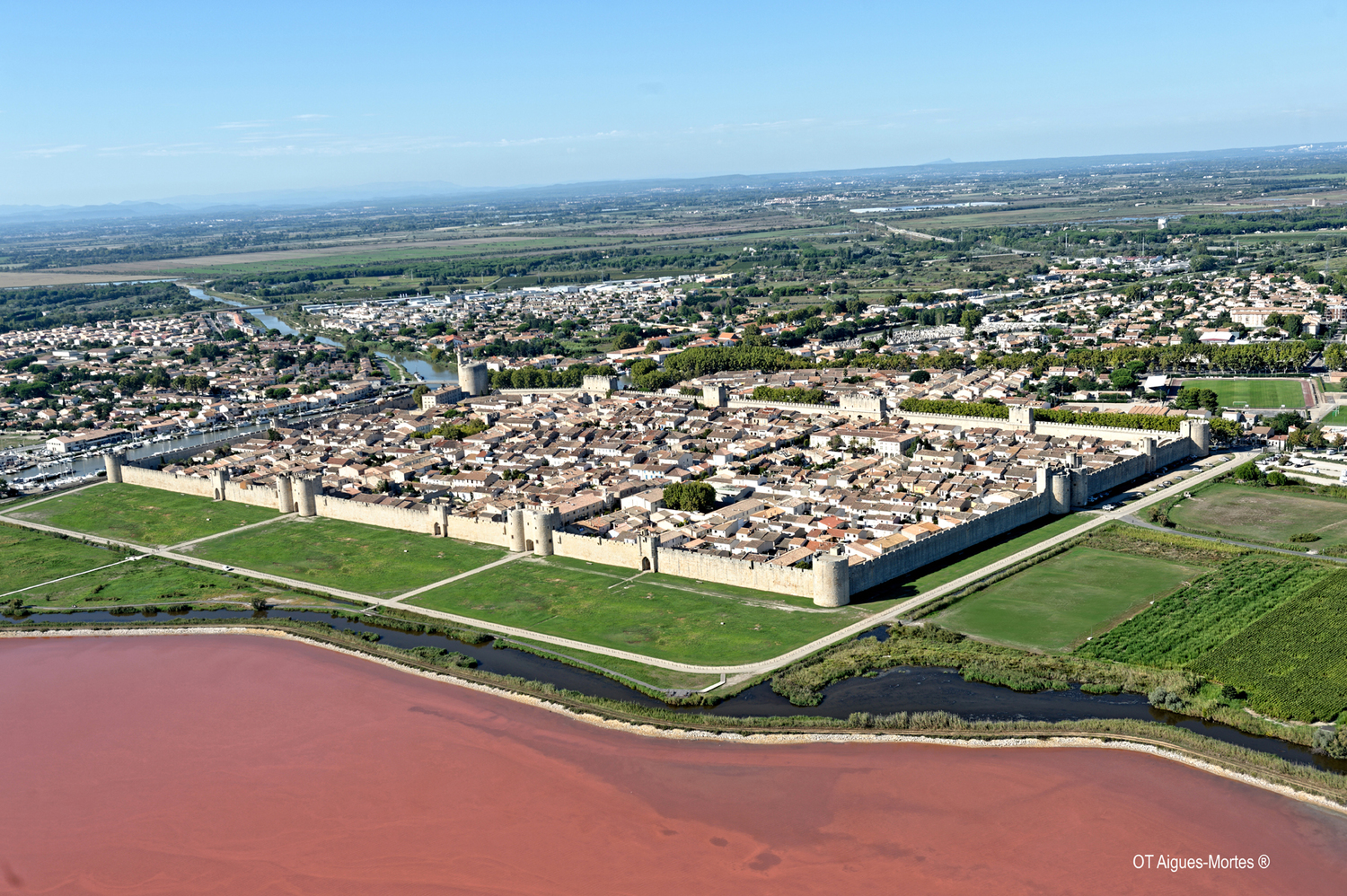 Aigues-Mortes aerial view