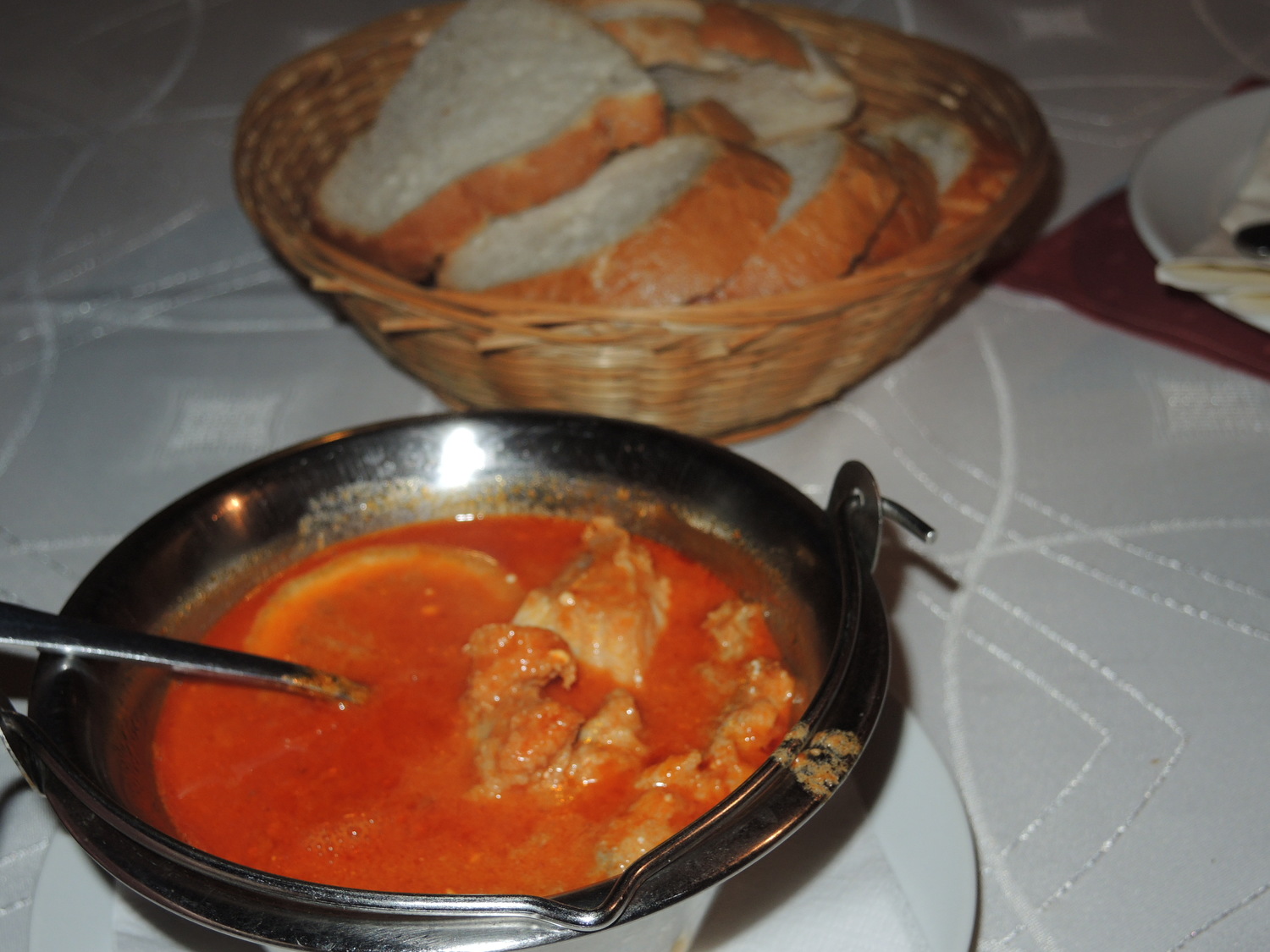 National Hungarian dishes. Fisherman’s soup halászlé