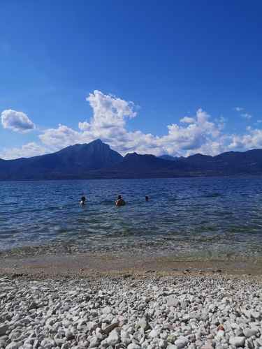 Beautiful beaches of Garda lake