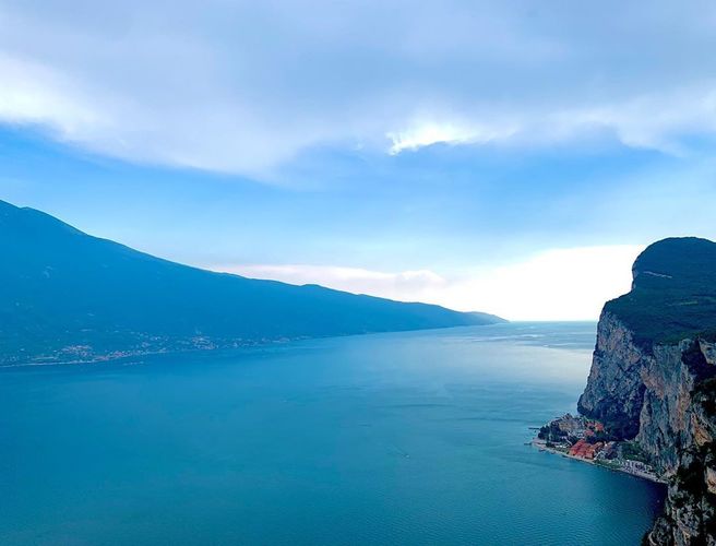 Beautiful view on the lake from Terrazza del brivido, Tremosine