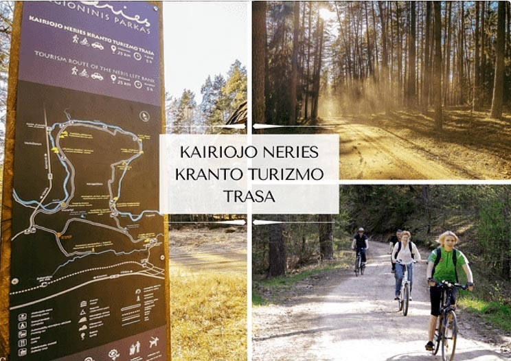 The tourist route of the left bank of Neris